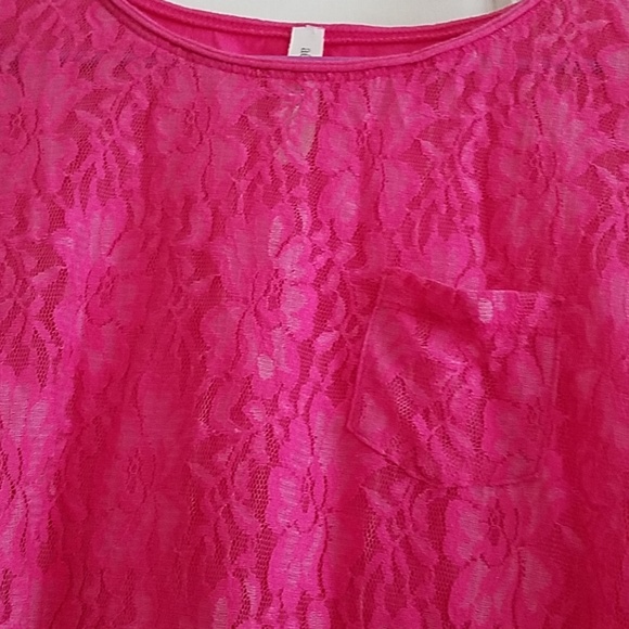 Aeropostale Pink Tee Mesh Front- S/P Girls - Picture 2 of 5